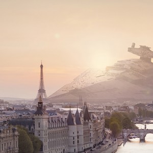 Fallen Star Wars Battleships in Major Cities by Nicolas Amiard