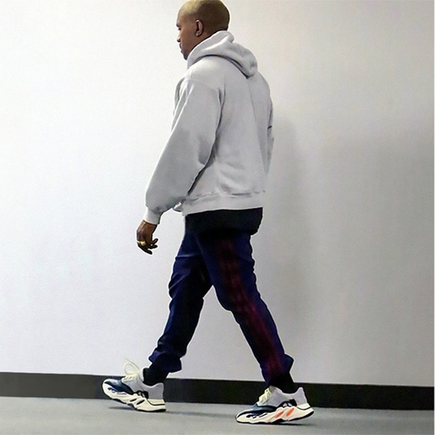 Kanye West spotted wearing Yeezy Runners
