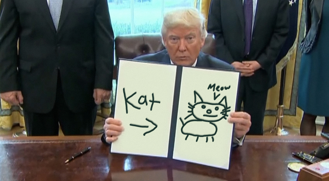 Trump Draws a kat