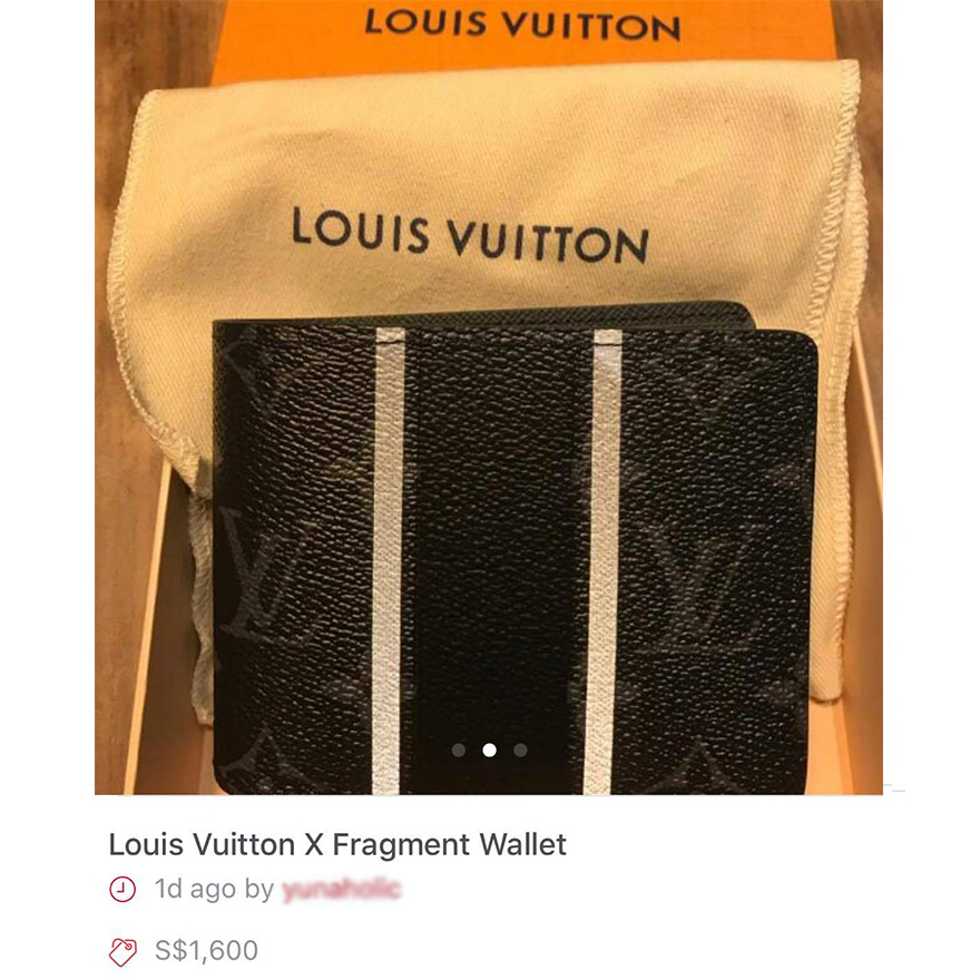 Fragment Design x Louis Vuitton Merchandise Being Resold Online