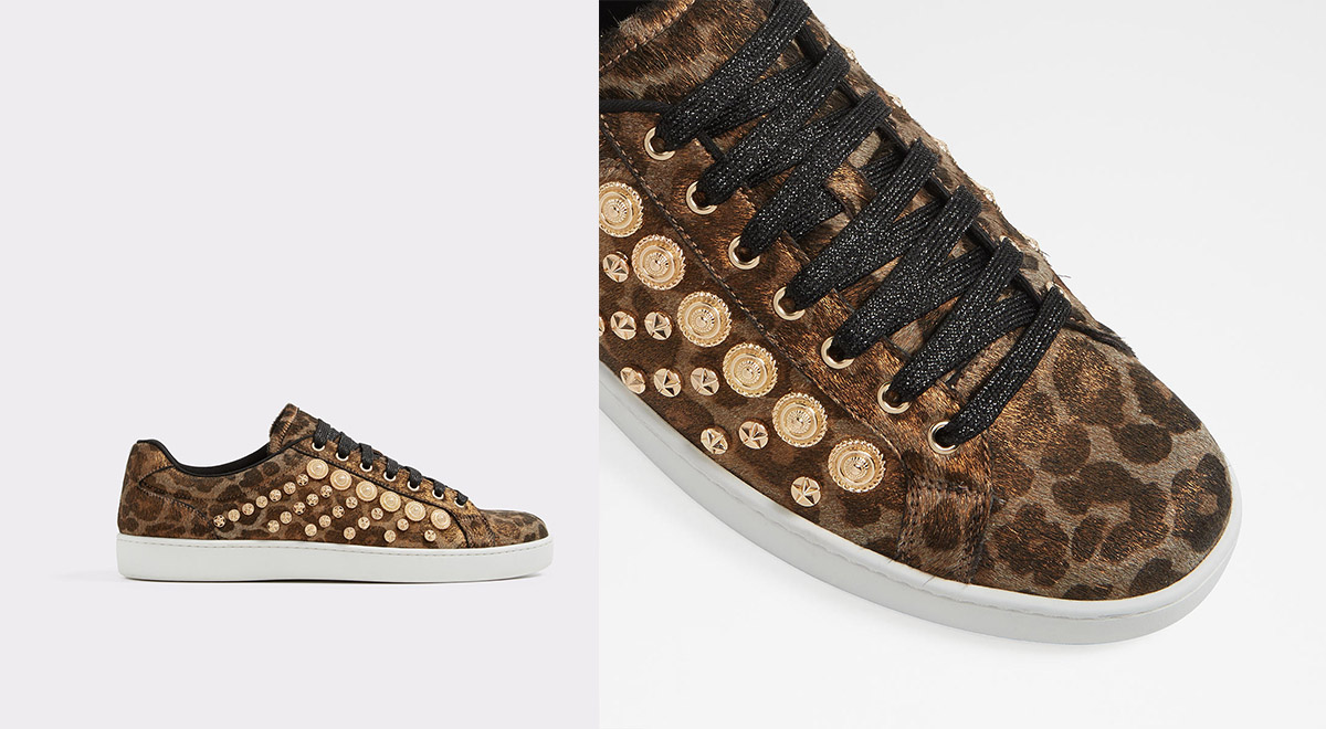 Aldo leopard sale print sneakers