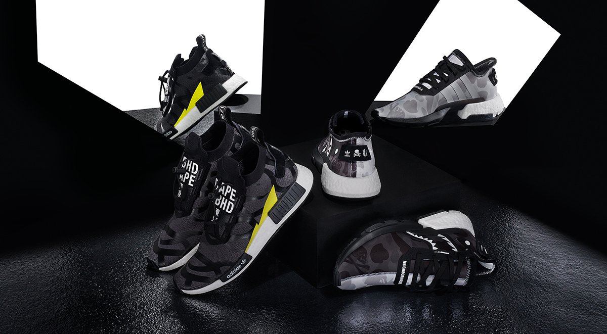 Adidas x Bape x neigborhood april sneaker releases