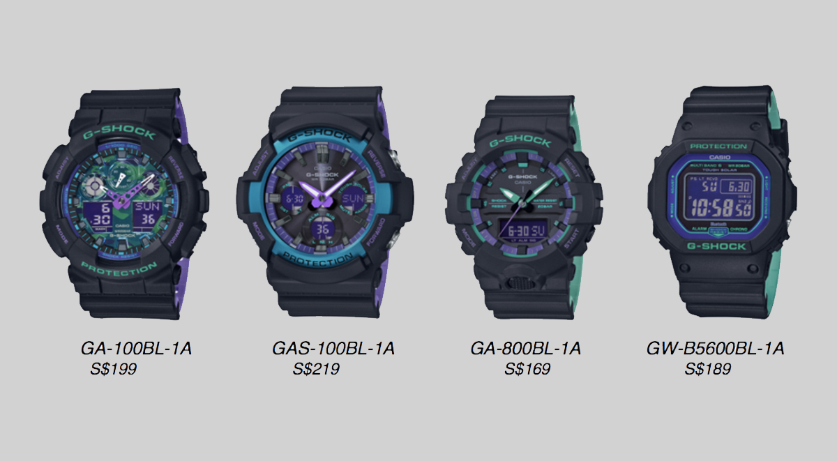 G-Shock Clear Skeleton and black-based 90s series price list