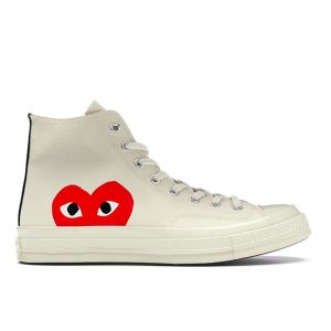 converse chuck taylor all-star 70 hi comme des garcons play white