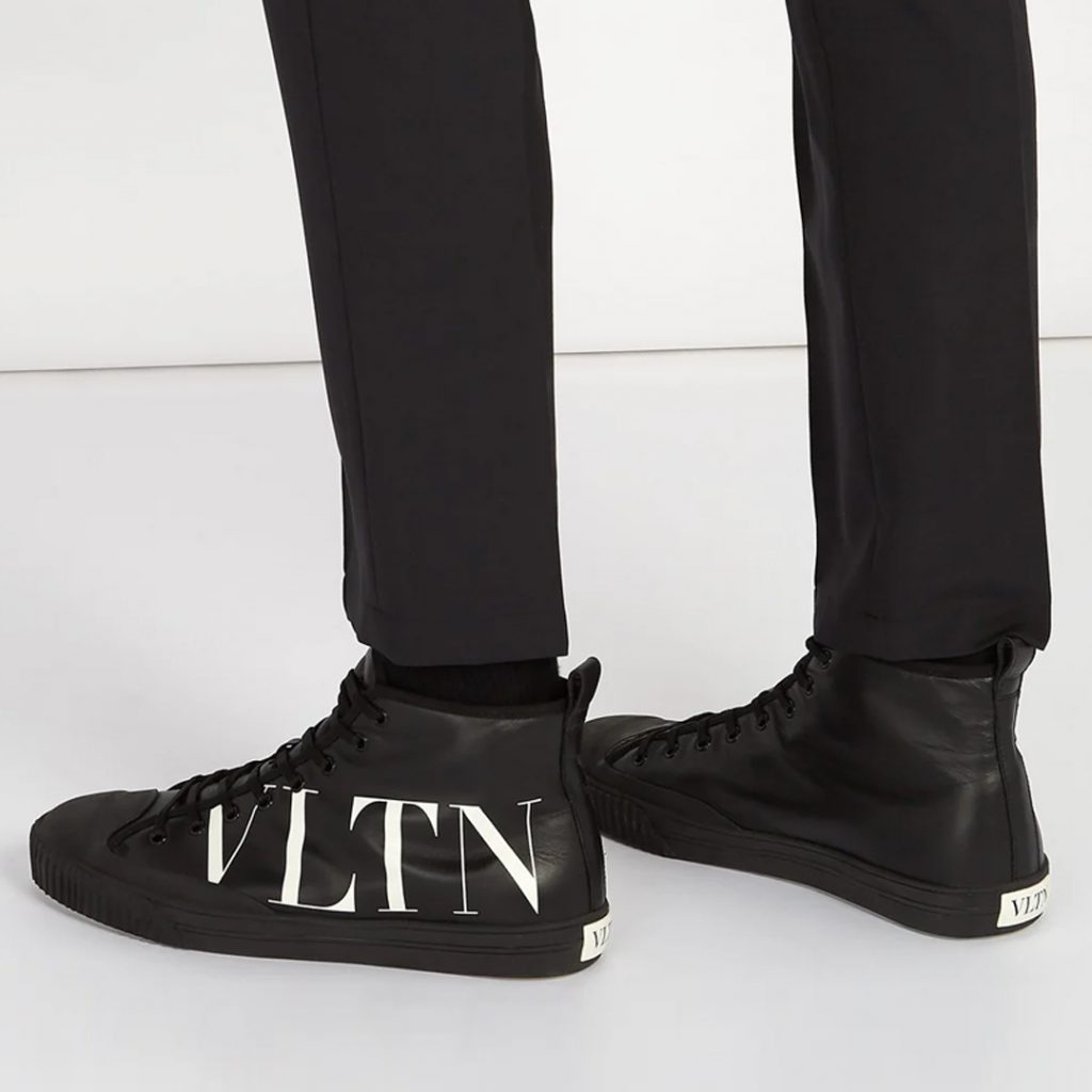 Valentino logo leather high-top trainers Summer Sale 2019 Singapore