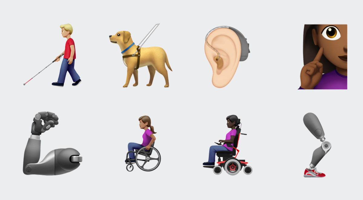 apple emoji disability themed 2019