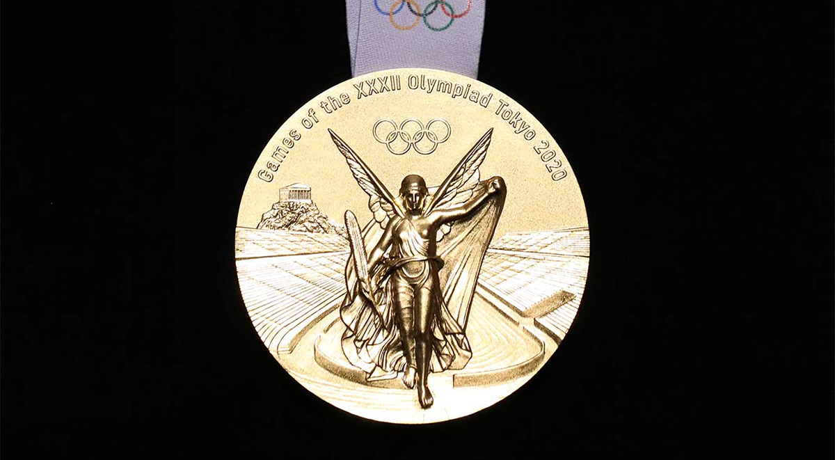 Tokyo 2020 Olympic medal featured front