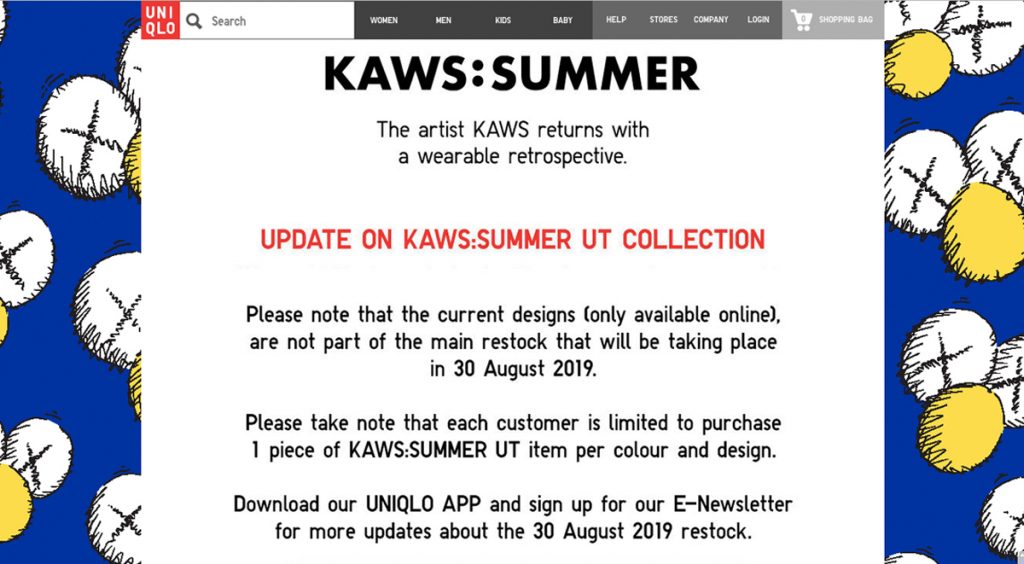 Uniqlo x Kaws Collection