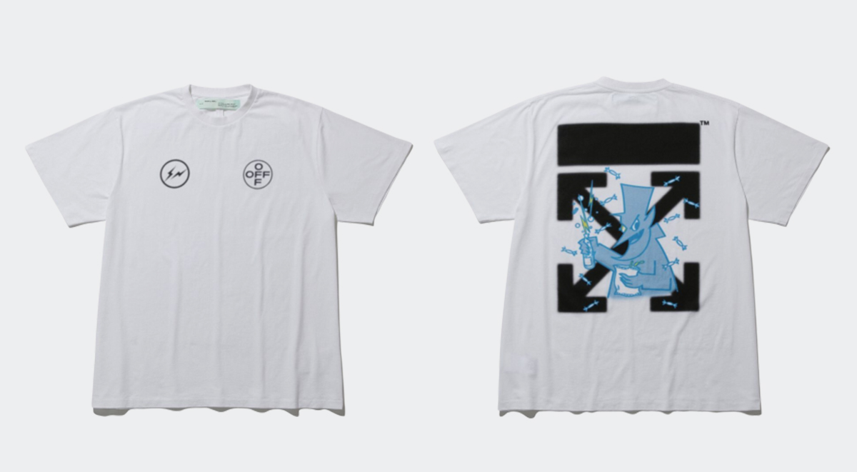 fragment design x off-white collaboration t-shirt the conveni release details 2019