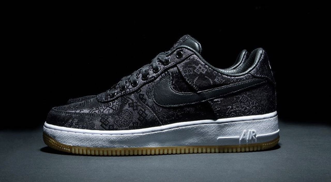 Fragment x Clot x Nike Air Force 1 black silk official images 2019