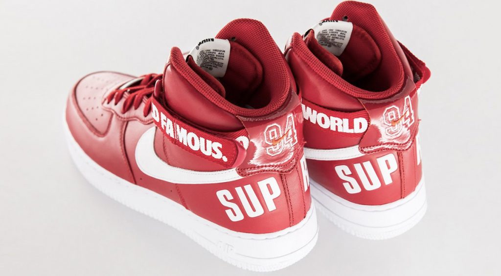 SS20 Supreme x Nike Air Force 1 Air Force 1 High Supreme World Famous Red Stadium Goods