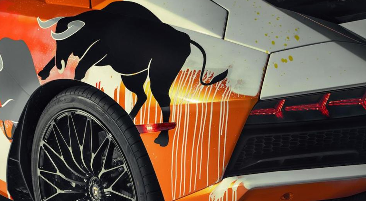Street art car collaborations skyler grey Lamborghini Aventador S feature