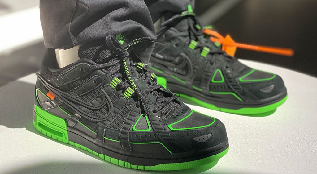 Off-White x Nike Rubber Dunk black and green