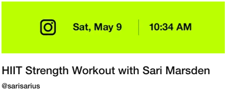 Nike Community Workout May 9