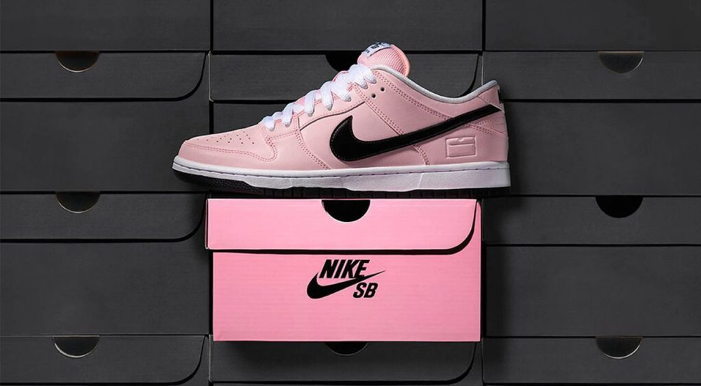 History of the Nike Dunk pink shoe box collab adrift