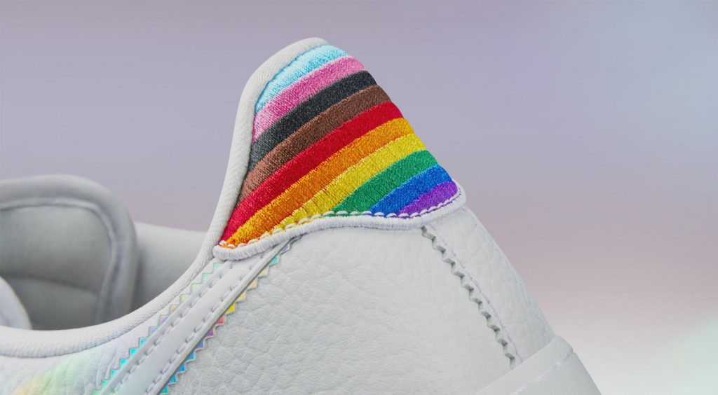 Nike and Converse Pride collection Nike Air Force 1 heel tab