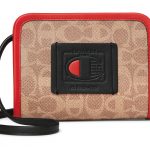 COACH X CHAMPION SIG COATED CANVAS RECTANGLE POUCH
