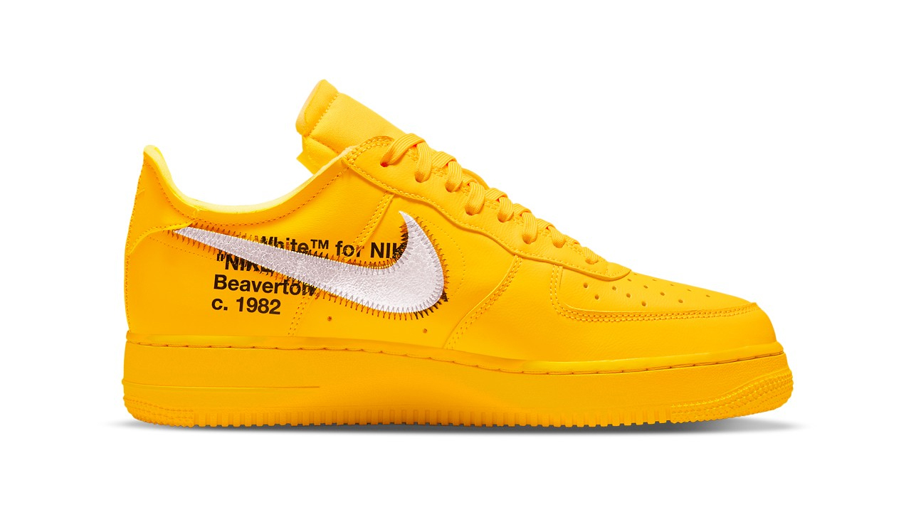 Off-White Air Force 1 University Gold Drop: Rumored For July 2021