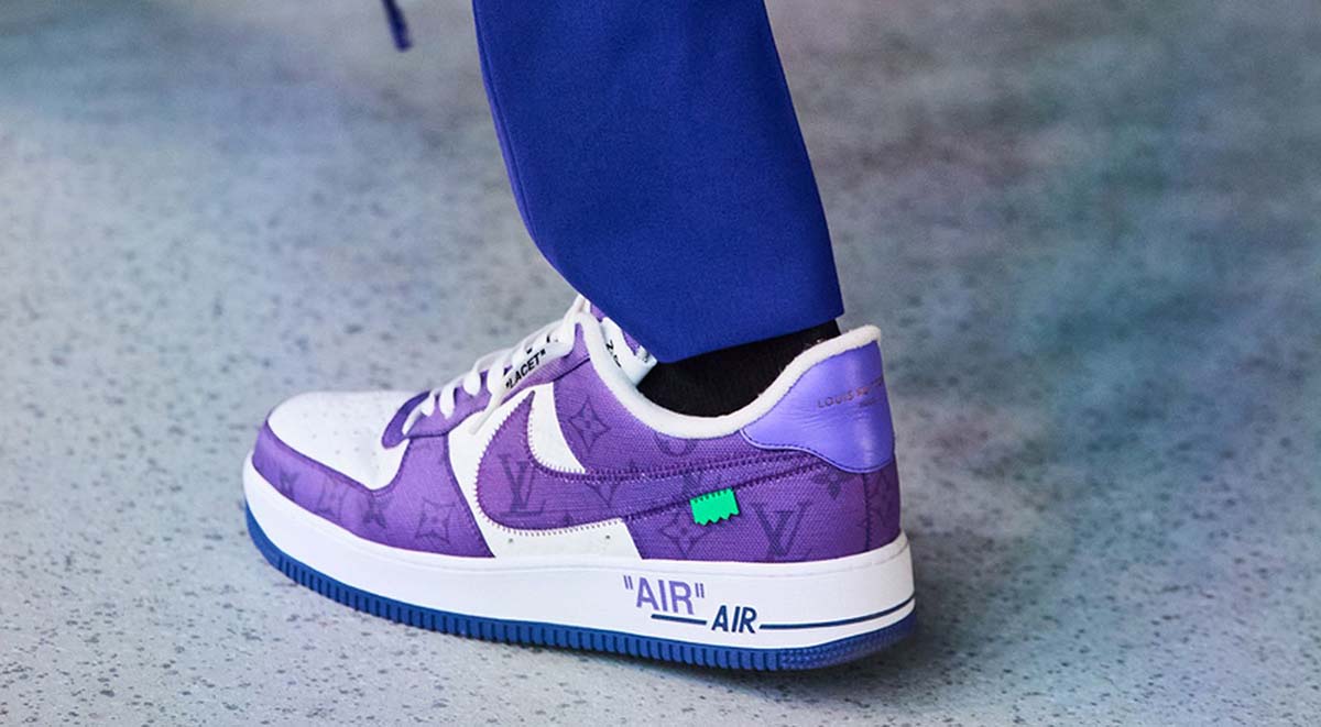 Nike x Virgil Abloh x Louis Vuitton Air Force 1 Low Purple Dusk/Metallic  Silver Sneakers - Farfetch