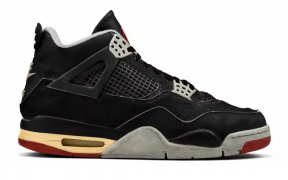 Side view of the Air Jordan 4 Bred Reimagined