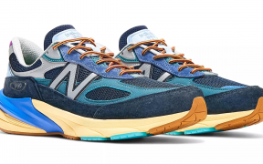 Side view of the Action Bronson 990v6 “Lapis Lazuli”