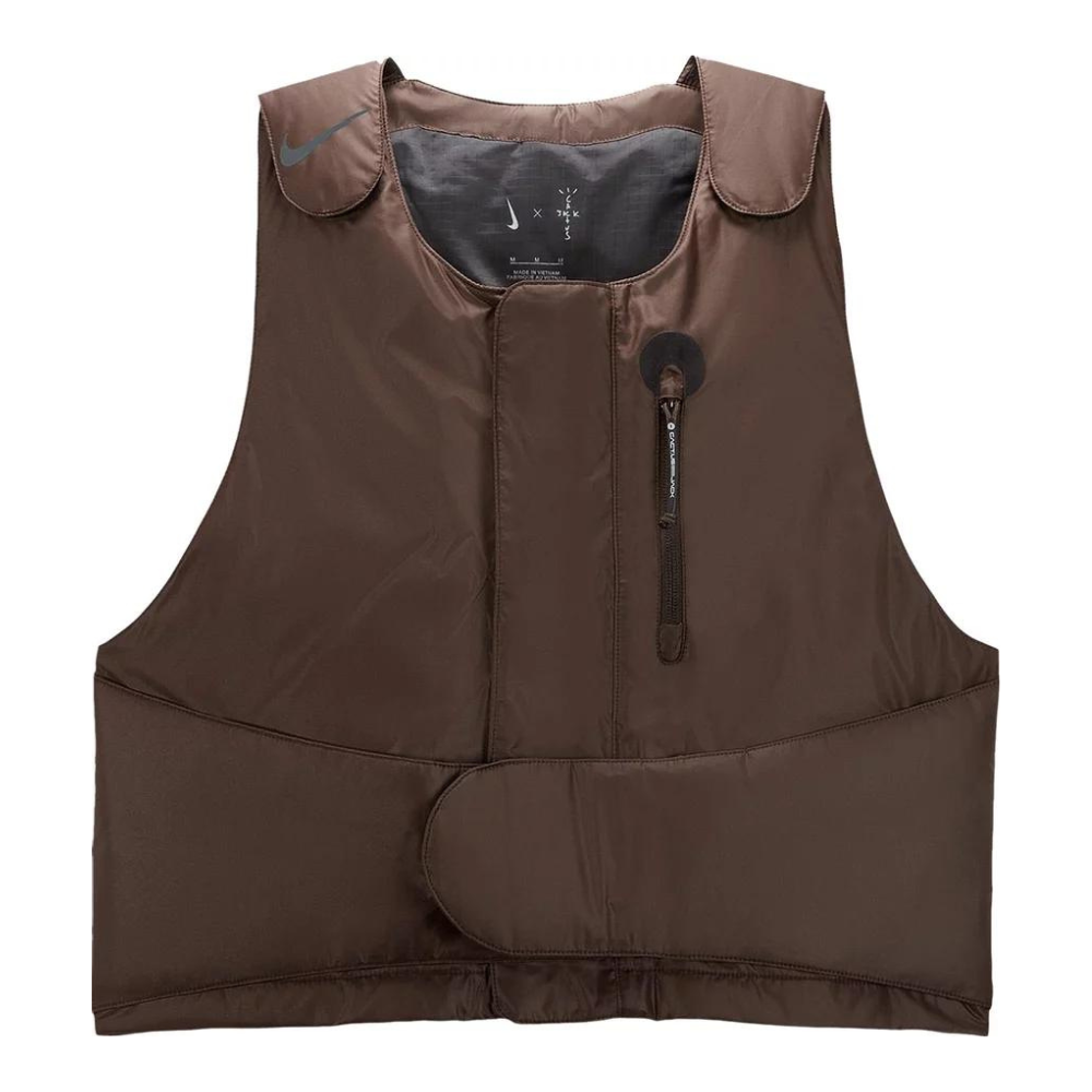 An essential when styling gorpcore, the Cactus Jack x Nike Vest 'Velvet Brown'.