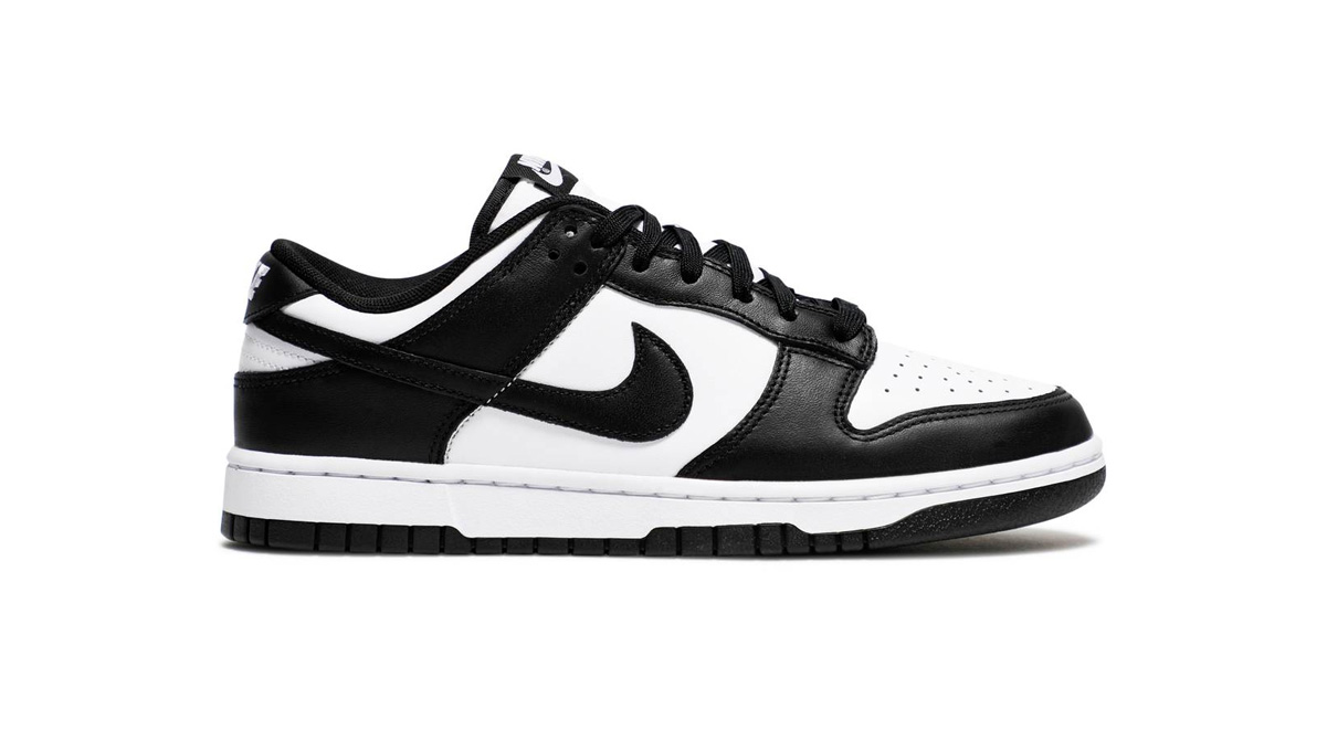 One of the best low top sneakers to pair with shorts - the Nike Dunk Low 'Panda'
