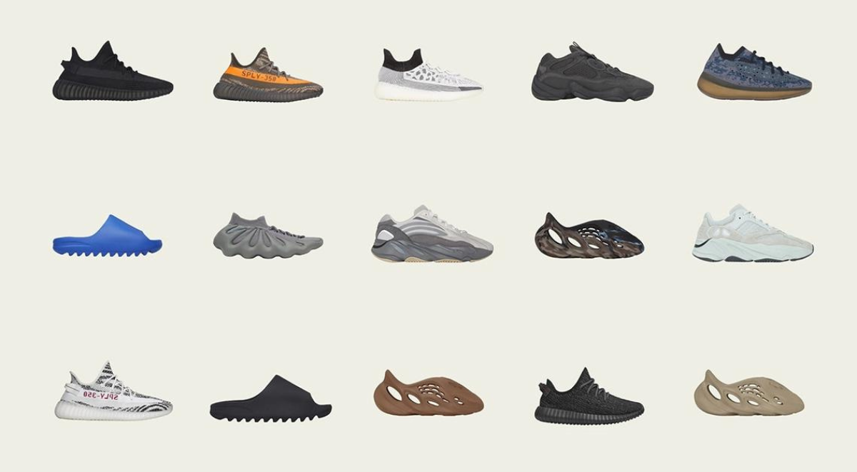 15 sneakers from the Adidas Yeezy stock which are set to be released.