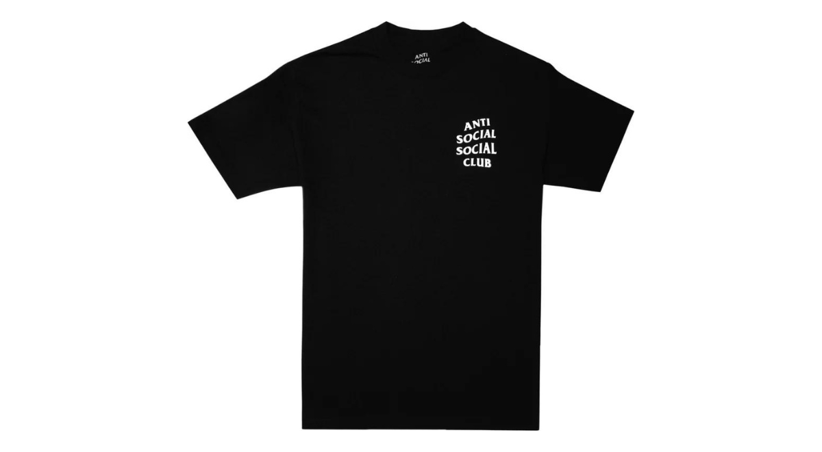 One of the best streetwear t-shirts for men in 2023, the Anti Social Social Club Logo 2 T-Shirt 'Black'. 