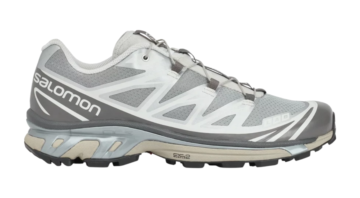 One of Salomon's collaborations, the Dover Street Market x XT-6 'Alloy Magnet'. 