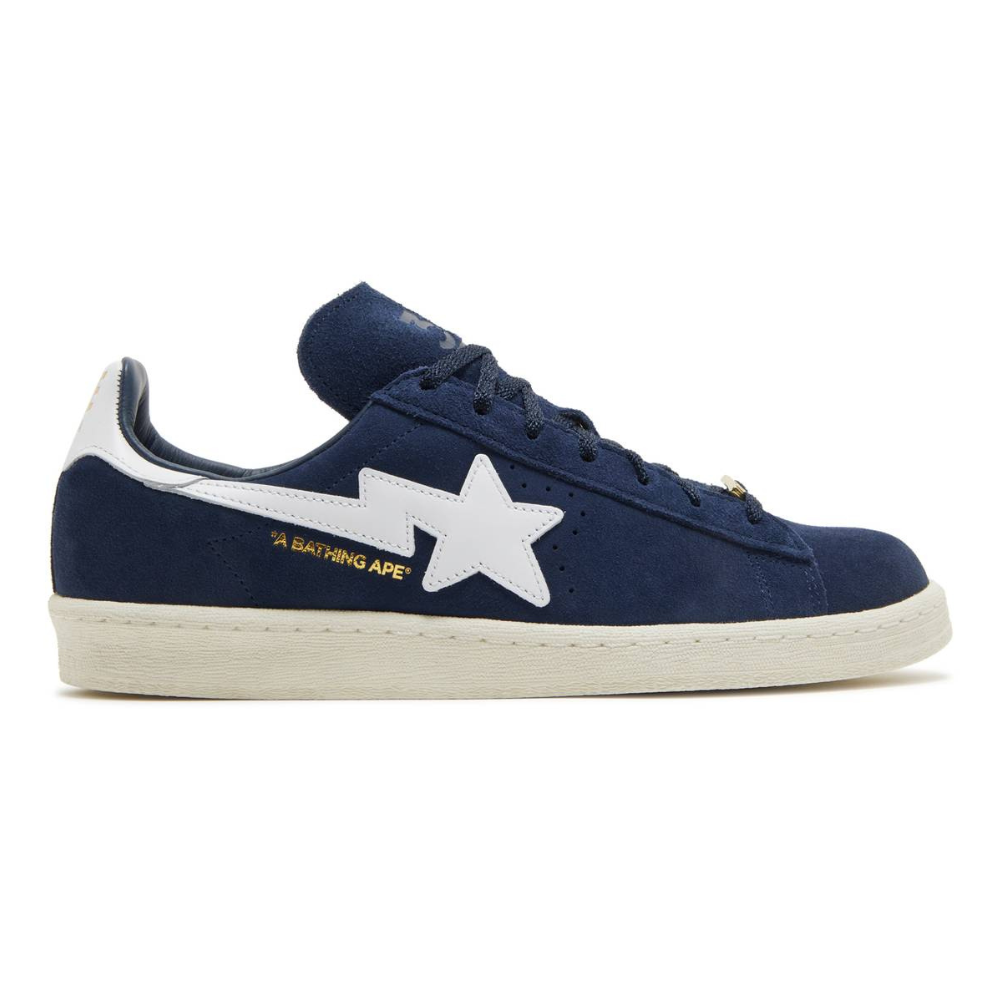 One of the trending adidas sneakers, the Bape x Campus 80S '30TH Anniversary - Navy'.