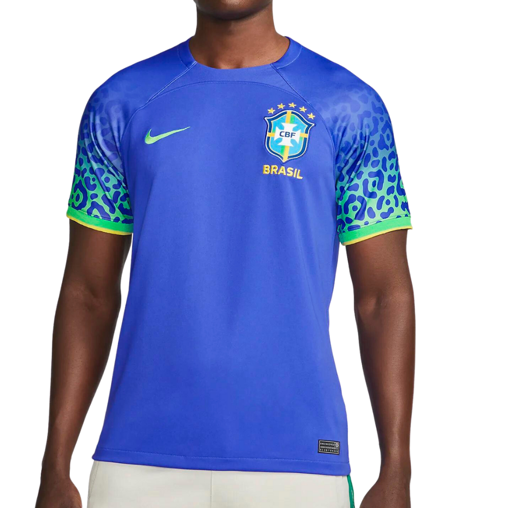 One of the jerseys that matches the trending blokecore aesthetic, the Brazil 2022/23 Stadium Away.