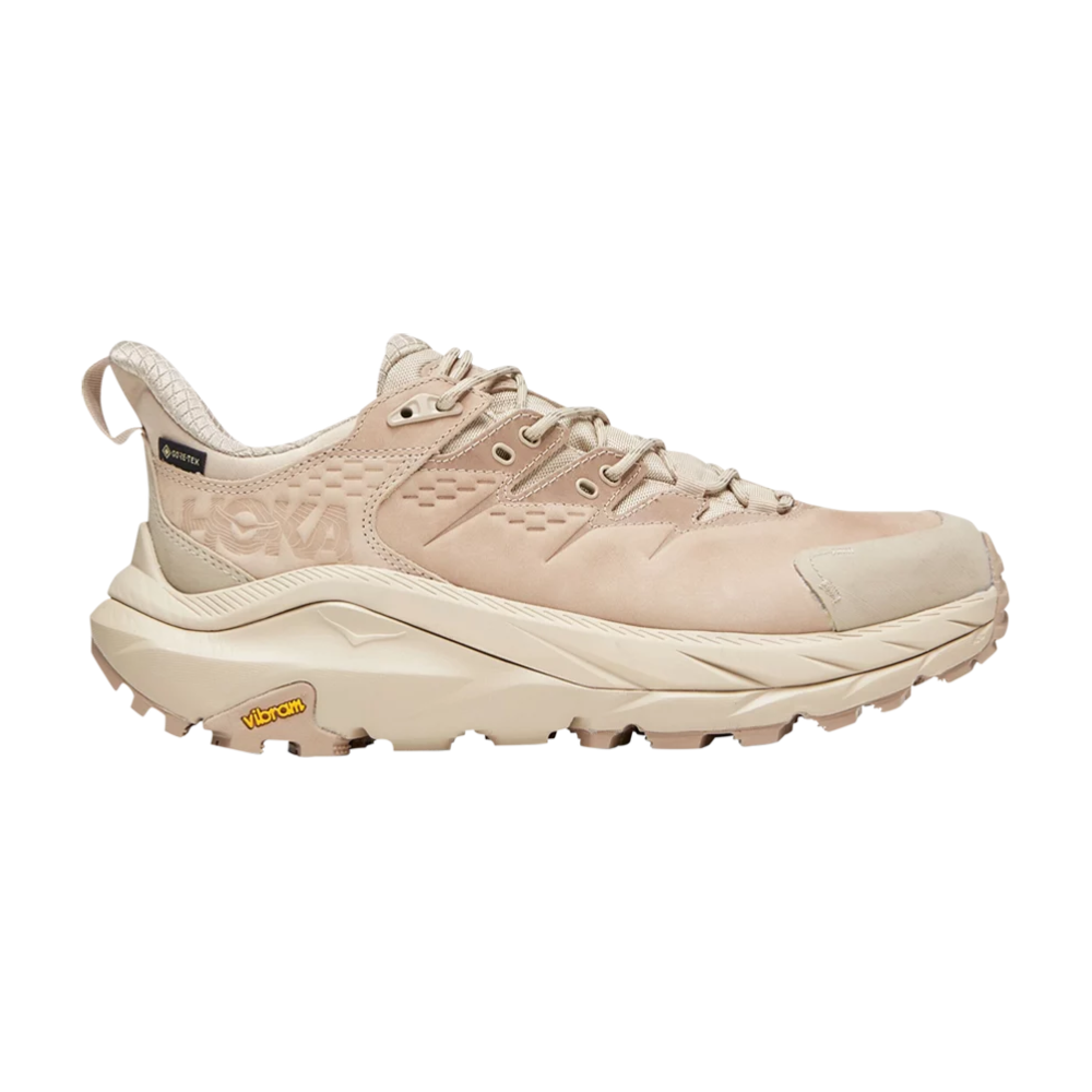 The Kaha 2 Low GORE-TEX 'Oxford Tan', a sneaker by Hoka, which is a brand that has gained much popularity in recent years.